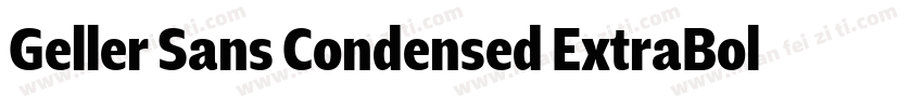 Geller Sans Condensed ExtraBold字体转换